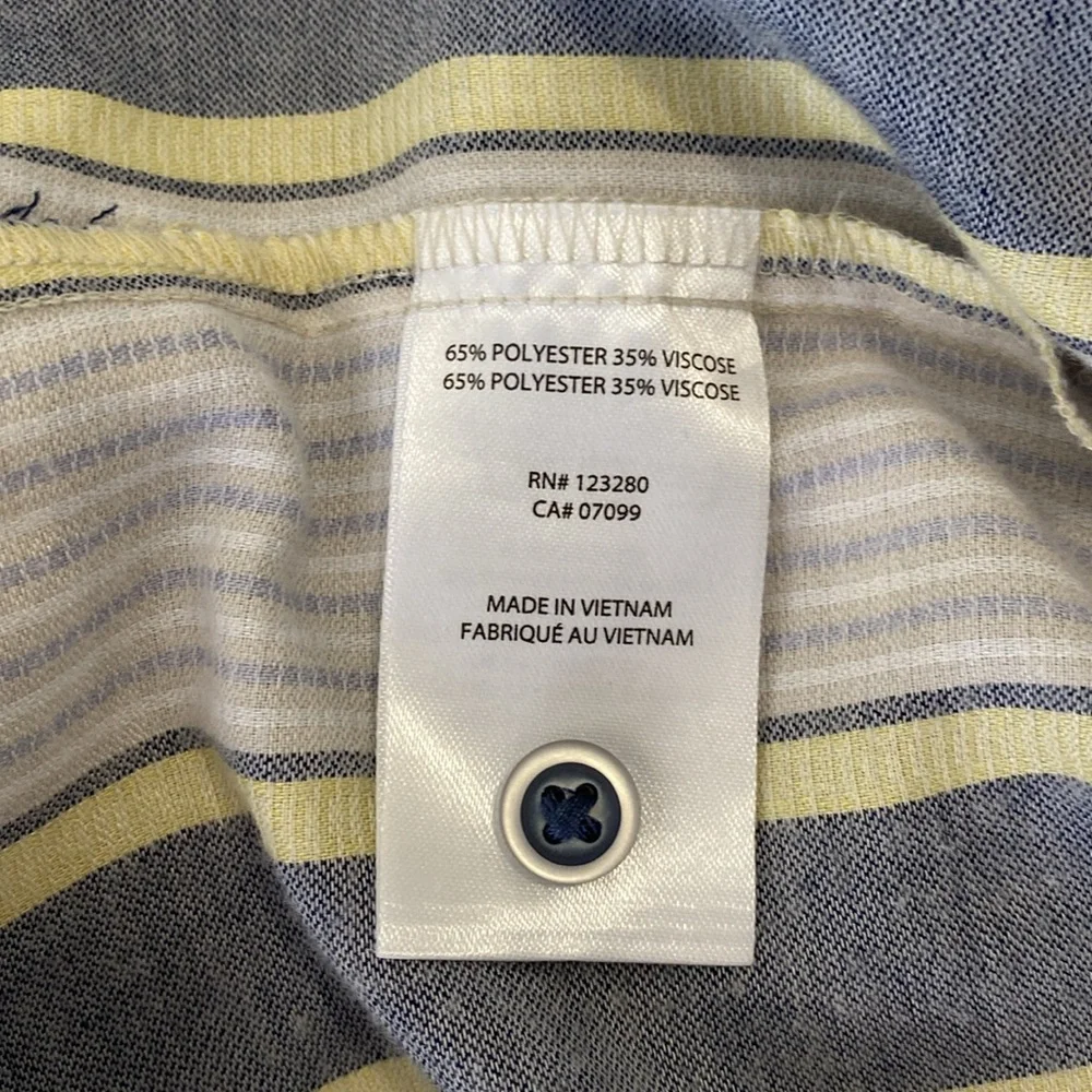 Travis Mathew Lucky Loo Twill Tie Waist Romper Striped - M - Picture 14 of 14